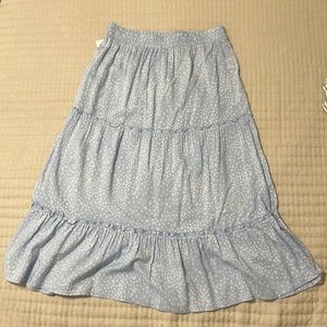 Blue and White Floral Skirt